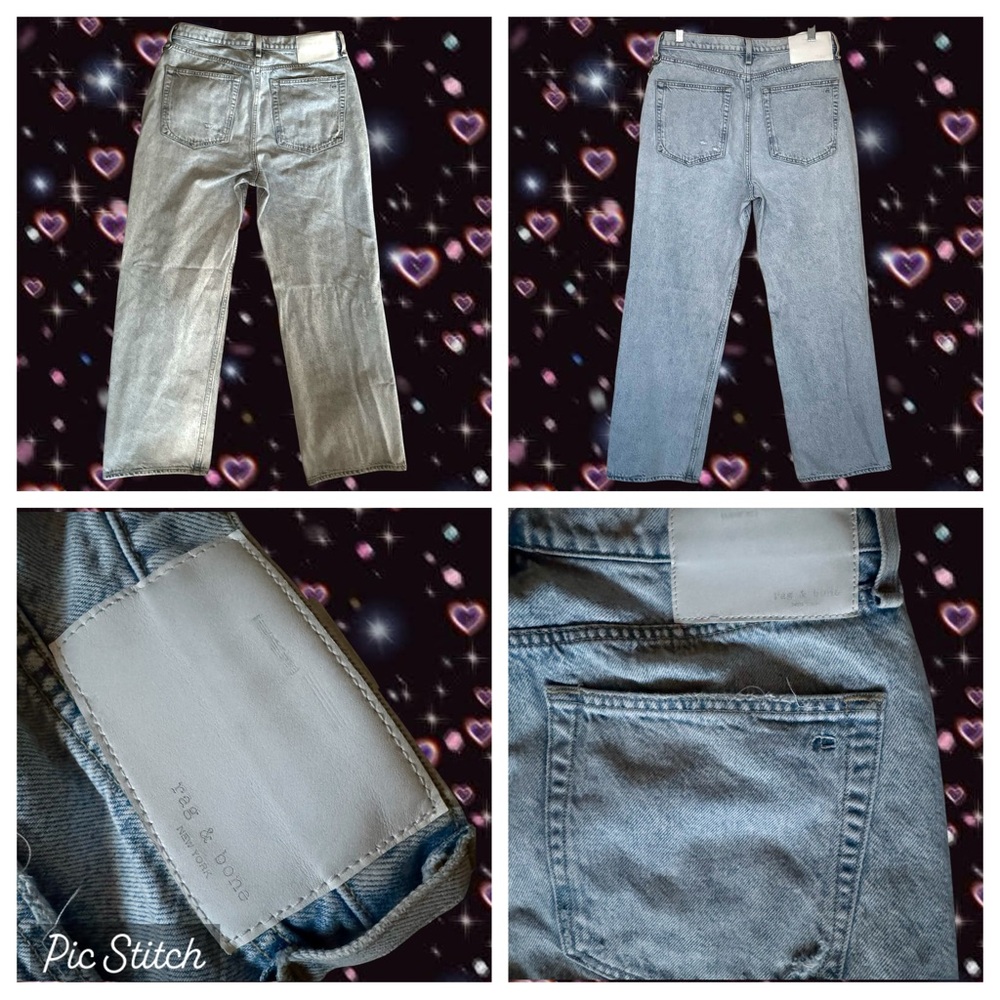 Rag And Bone Ruth Super High Rise Chain Jeans Sz 30 90s Denim Pants Grunge - Picture 11 of 16